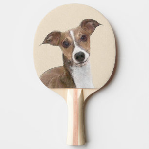 Italienische Grauhound Malerei - Niedliche Origina Tischtennis Schläger