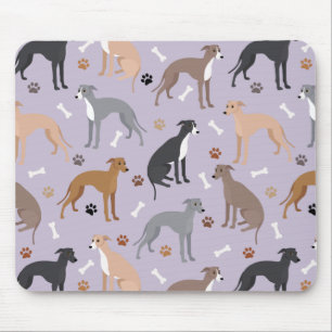 Italienische Grauhunde und Hunde Knochen und Paare Mousepad