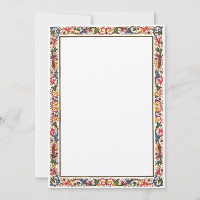 Italienische Grenze 5 x 7 Hochzeiten Einladung (Vorderseite)