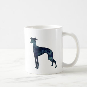 Italienische Greyhound Dog Black Watercolor Silhou Kaffeetasse