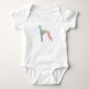 Italienische Greyhound Geo Pattern Silhouette - Pa Baby Strampler