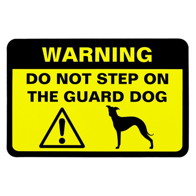 Italienische Greyhound Humore Guard Dog Warnung Magnet (Horizontal)