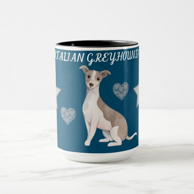 ITALIENISCHE GREYHOUND KOPIEREN ZWEI ZONNE-TASSE.  TASSE (Zentrum)