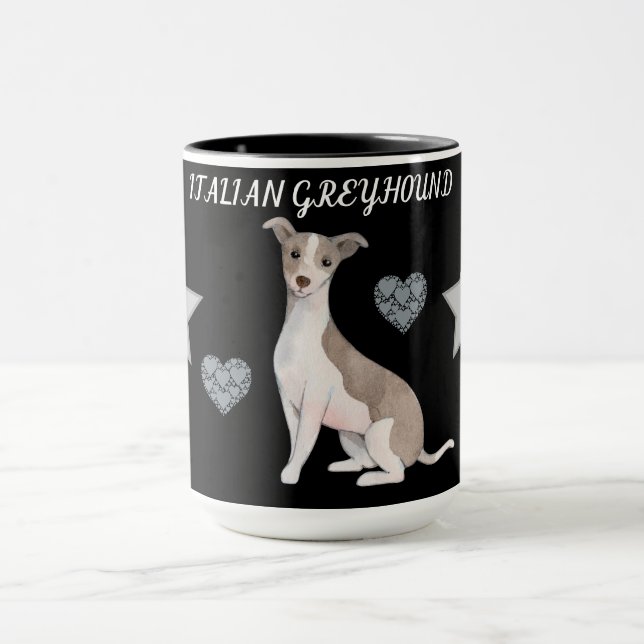ITALIENISCHE GREYHOUND KOPIEREN ZWEI ZONNE-TASSE.  TASSE (Zentrum)