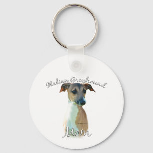 Italienische Greyhound-Mama 2 Schlüsselanhänger