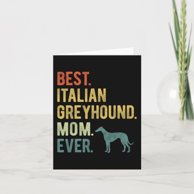 Italienische Greyhound Mama Ever Dog Liebt Muttert Karte (Vorderseite)