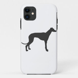 Italienische Greyhound-Silhouette in Schwarz Case-Mate iPhone Hülle