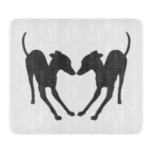 Italienische Greyhounds Playful IGs Schneidebrett