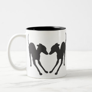 Italienische Greyhounds Playful IGs Zweifarbige Tasse