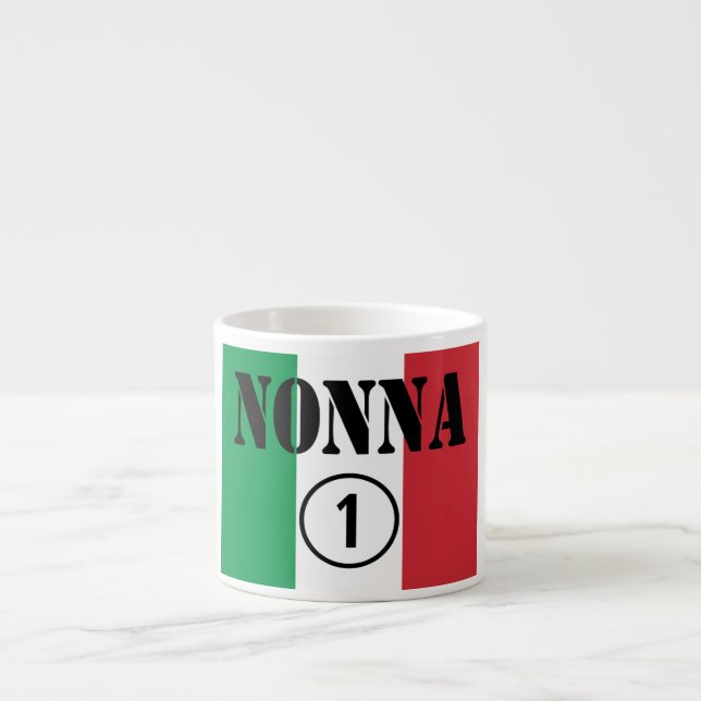 Italienische Großmütter: Nonna Numero UNO Espressotasse (Vorderseite)