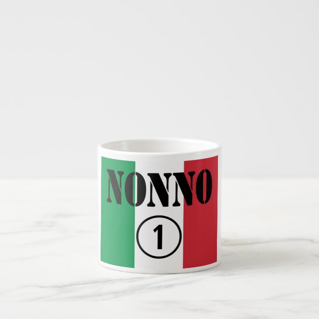 Italienische Großväter: Nonno Numero UNO Espressotasse (Vorderseite)