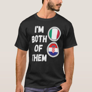 Italienische Hälfte kroatisches Kulturerbe Italia  T-Shirt