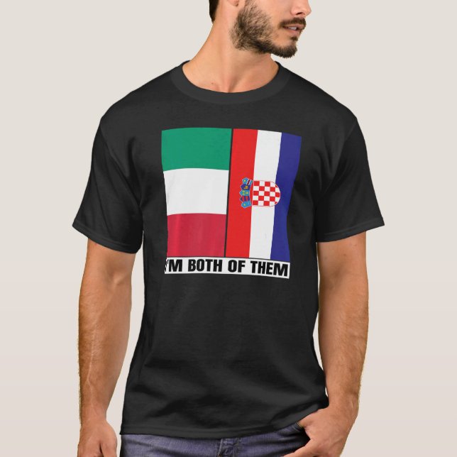 Italienische Hälfte kroatisches Kulturerbe Italia  T-Shirt (Vorderseite)