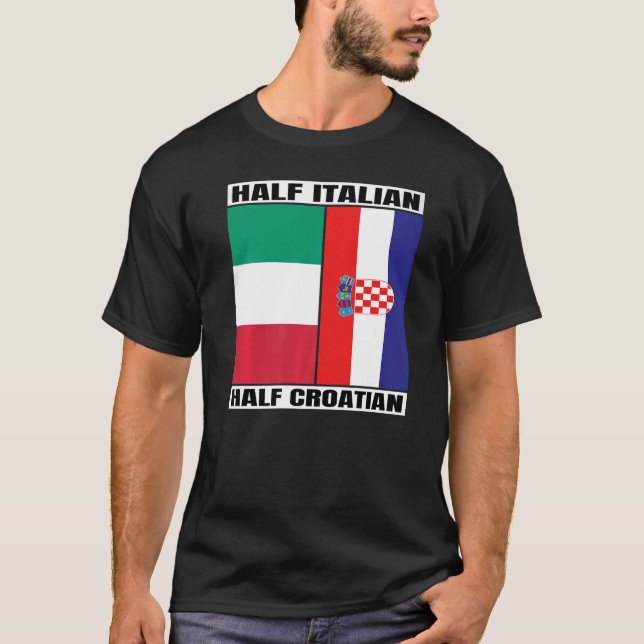 Italienische Hälfte kroatisches Kulturerbe Italia  T-Shirt (Vorderseite)