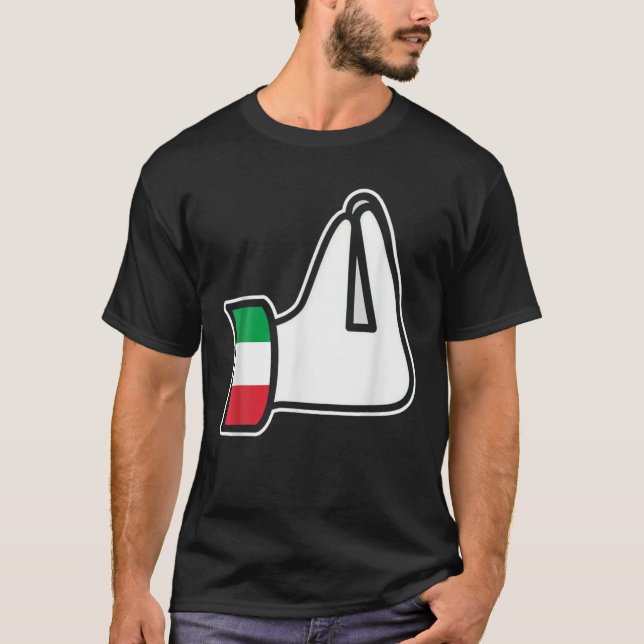 Italienische Hand Gesture Italia Italiano Spaß F T-Shirt (Vorderseite)