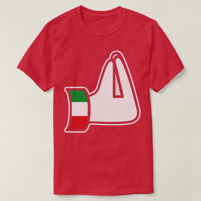Italienische Hand Gesture Italia Italiano T-Shirt (Design vorne)