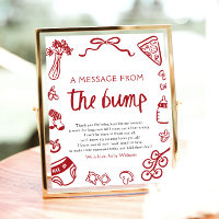 Italienische Hand hat eine Nachricht vom Bump-Zeic