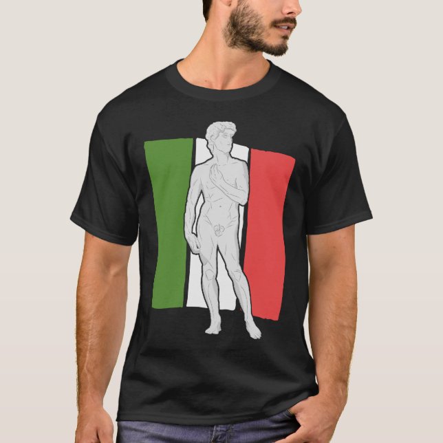 Italienische Handbewegung mit italienischer Flagge T-Shirt (Vorderseite)