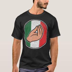 Italienische Handgestalt mit italienischer Flagge T-Shirt
