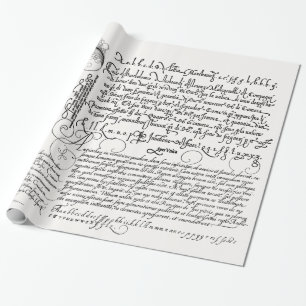 Italienische Handschrifts-Kalligraphie-Vintage Geschenkpapier