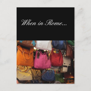 Italienische Handtaschen - Rom, Italien Postkarte