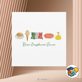 Italienische Happy Birthday Card, Buon Compleanno  Feiertagskarte