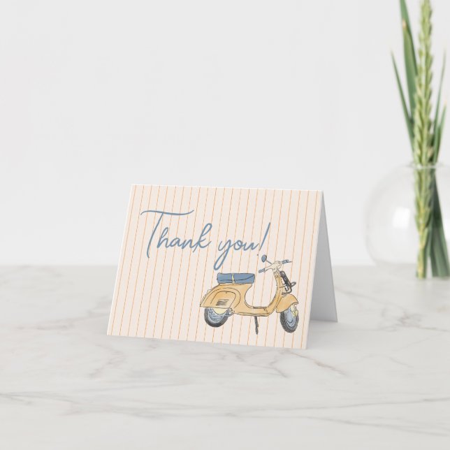 Italienische Hochzeit Dankeschön Karte (Vorderseite)