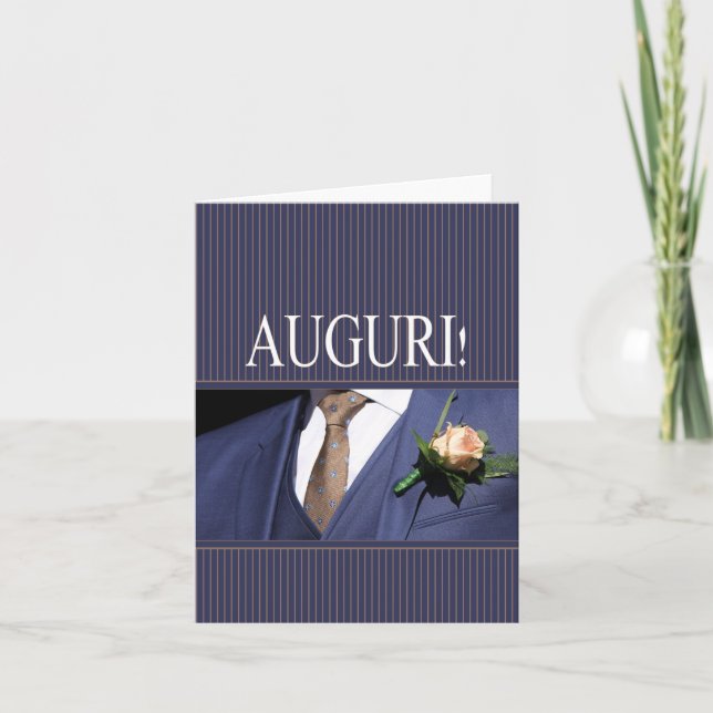 Italienische Hochzeit Glückwünsche Karte (Vorderseite)