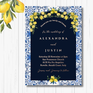 Italienische Hochzeit im mediterranen Stil mit bla Folieneinladung