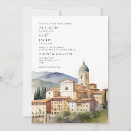 Italienische Hochzeit in Urlaubsort Einladung