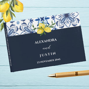 Italienische Hochzeit von Navy Tile Mediterranean Gästebuch