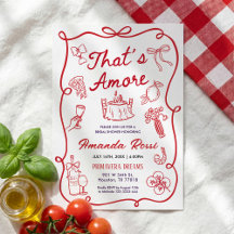 Italienische Hochzeitsduscheinladung, That's Amore