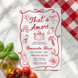 Italienische Hochzeitsduscheinladung, That's Amore Einladung