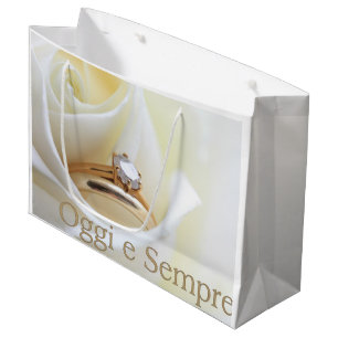 Italienische Hochzeitsgeschenktasche für Glückwüns Große Geschenktüte