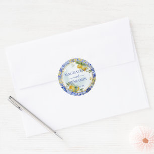 Italienische Hochzeitsnahrung Runder Aufkleber