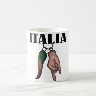 ITALIENISCHE HORN-KAFFEETASSE, TASSE MIT