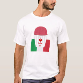 Italienische Ice Cup-Flagge farbenfroh italienisch T-Shirt