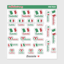 Italienische Individuelle Name Labels | Italien