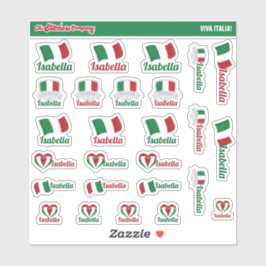 Italienische Individuelle Name Labels | Italien