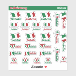 Italienische Individuelle Name Labels Italien