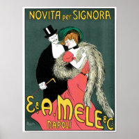 Italienische Jugendstil-Mode-Werbung