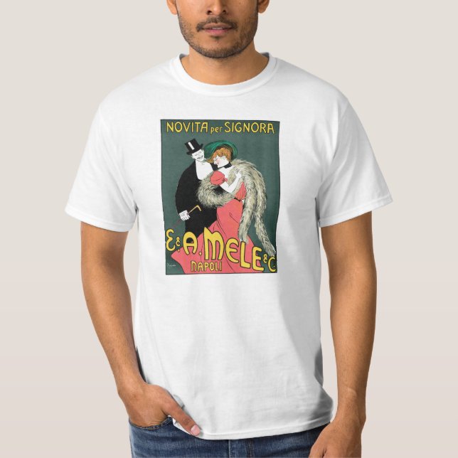 Italienische Jugendstil-Mode-Werbung T-Shirt (Vorderseite)