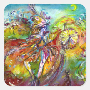 ITALIENISCHE KARNIVAL / Tanz, Musik, Theater Quadratischer Aufkleber