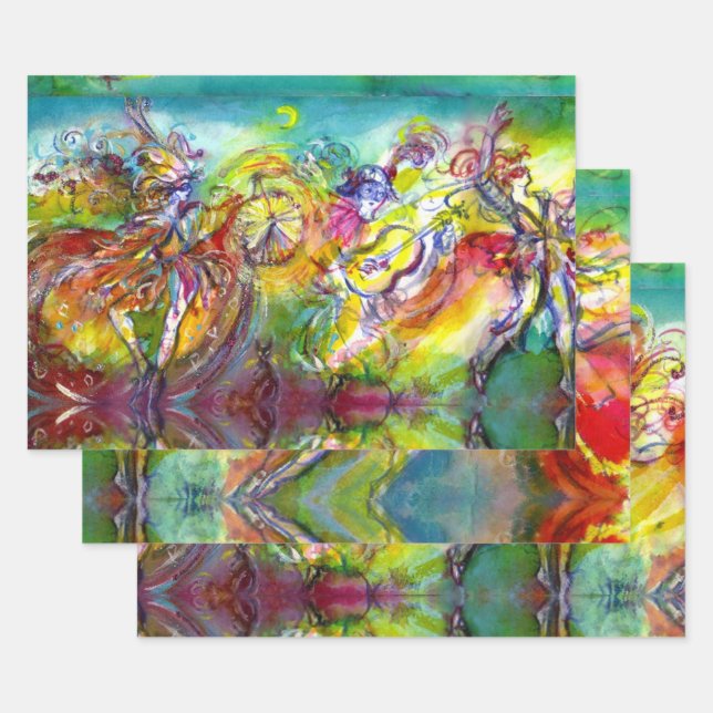 ITALIENISCHE KARNIVAL / Venezianische Masquerade,  Geschenkpapier Set (Set)