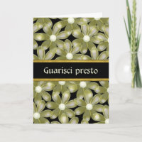 Italienische Karte Get Well bald Quarisci Presto B