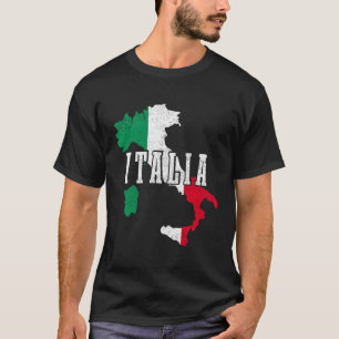Italienische Karte Italienischer Flaggenpreis T-Shirt