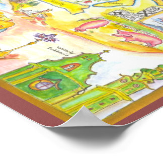 Italienische Karte Poster