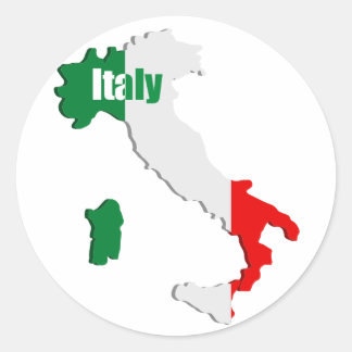 Italienische Karte Runder Aufkleber