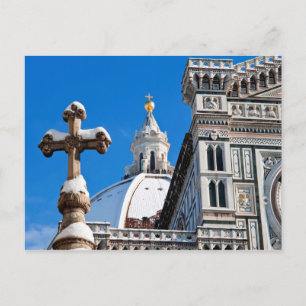 Italienische Kathedrale im Schnee Feiertagspostkarte