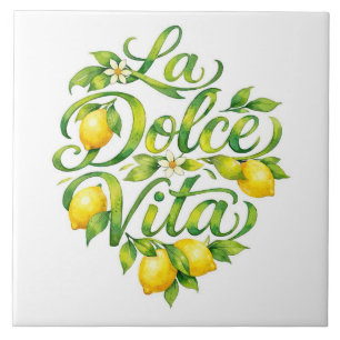 Italienische Keramik-Zitrone La Dolce Vita Fliese